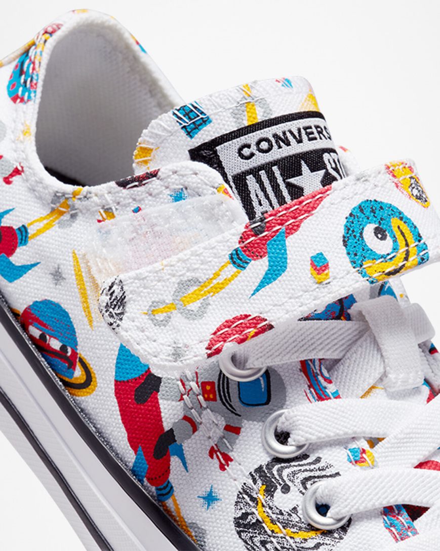 Chlapecké Boty Nízké Converse Chuck Taylor All Star Easy-On Space Cruiser Bílé Červené | CZ FSYE71